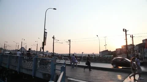 Galata bridge Stockbeeldmateriaal 9501000