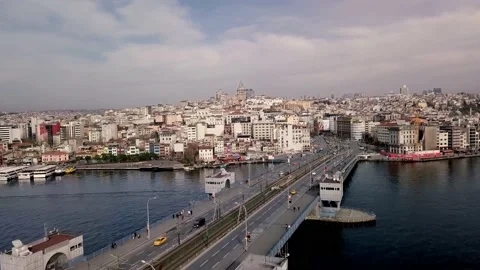 Galata bridge to galata tower Video stock 147127417