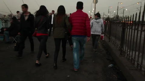 Galata bridge - Istanbul Stock Footage 44486249