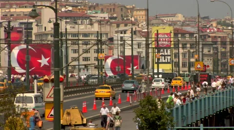 Galata Bridge, Istanbul Stock Footage 48237156