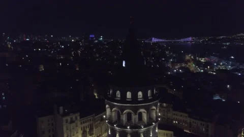 Galata tower and bosphorus Video stock 147127463