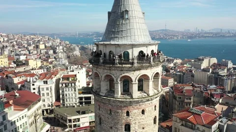 Galata Tower drone view Video stock 219467602