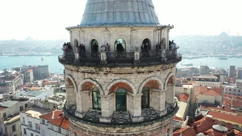Galata Tower drone view Video stock 219467611