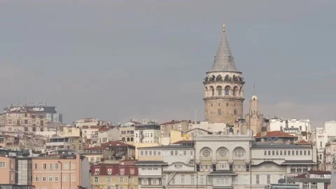 Galata Tower Stock Footage 169386704