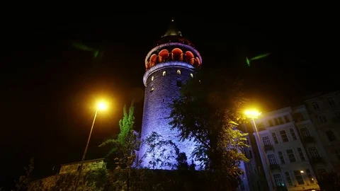 Galata Tower Hyperlapse Stock Footage 81320621