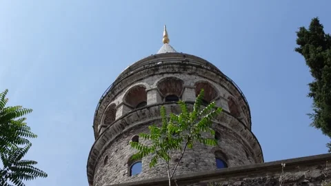 Galata Tower - Istanbul - Ancient Tower Video stock 196614535