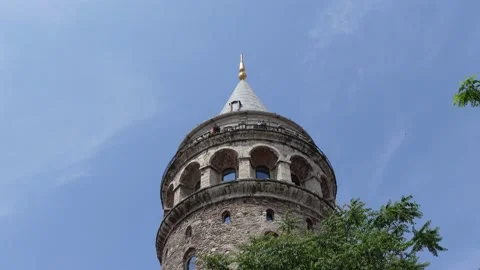 Galata Tower - Istanbul - Ancient Tower Video stock 196616239