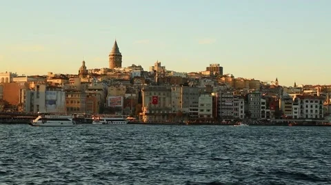 Galata Tower In Istanbul Stock Footage 67702876