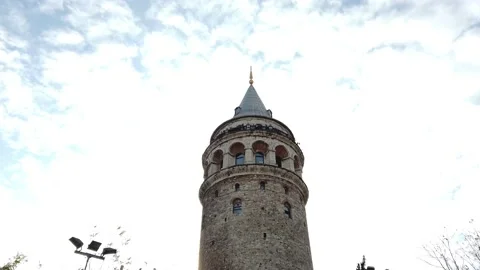 Galata Tower in Istanbul Video stock 132566372