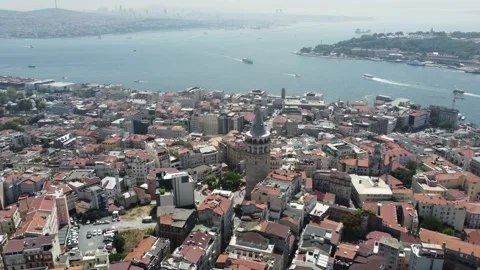 Galata Tower of Istanbul Video stock 167212315