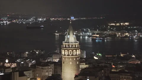 Galata Tower rack focus Vídeos de archivo 329188149