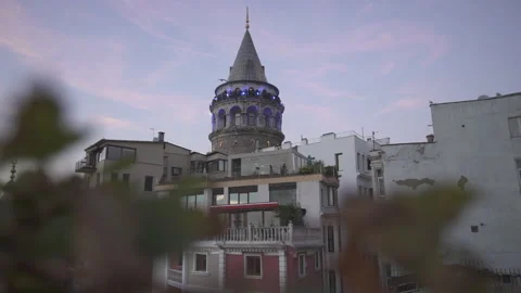 Galata Tower at sunset Stock Footage 266133271