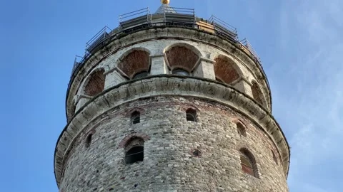 Galata Tower Tilting Stock Footage 152106266