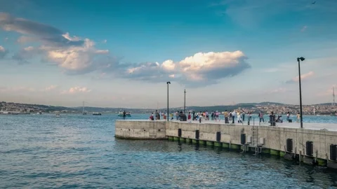 Galataport Timelapse Scene  Video stock 198499945