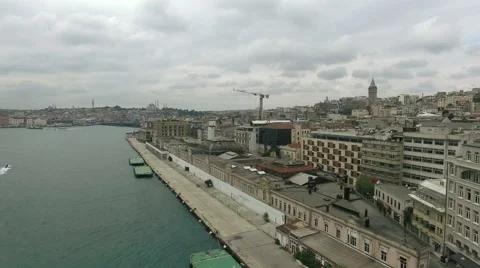Galataport's Construction Video stock 61032732