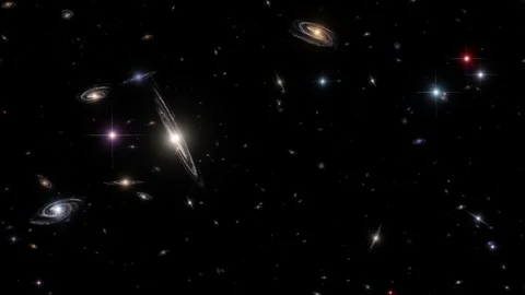 Galaxies Deep Field From Black Stock Footage 86906082