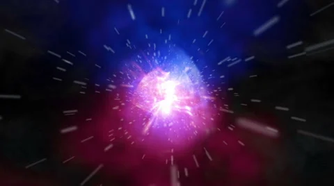 Galaxtic Explosions time tunnel with planet Earth birth and disappearing Vídeo Stock 44358064