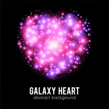 Galaxy abstract background with sparkling pink Stock Illustration
