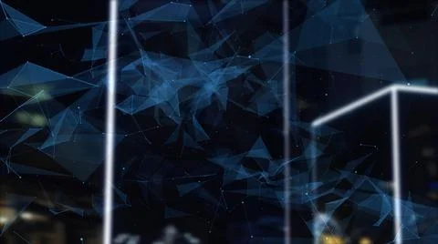 Galaxy abstraction reflection animation, shining galaxy abstract universe cosmic Stock Illustration