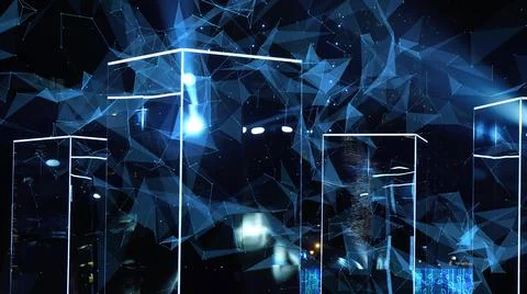 Galaxy abstraction reflection animation, shining galaxy abstract universe cosmic Stock Illustration