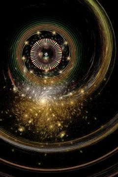 Galaxy and mandala Stock Illustration