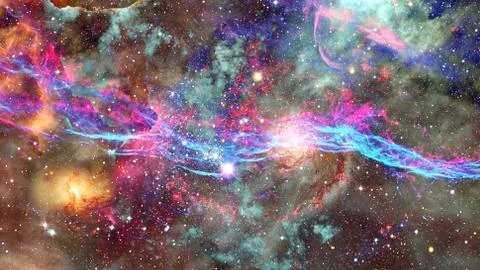 Galaxy and Nebula. Abstract background. Elements of this Image Furnished by N Stock Photos