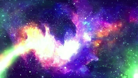 Galaxy and Nebula. Abstract space background. Video stock 340904243