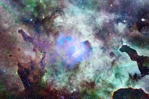 Galaxy and Nebula. Abstract space background. Stock Photos
