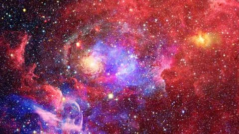Galaxy and nebula background. Elements of this image furnished by NASA. Stock Photos