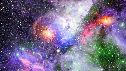 Galaxy and nebula background. Elements of this image furnished by NASA. Stock Photos