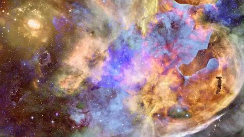 Galaxy and nebula. Elements of this Image Furnished by NASA Stock Illustration