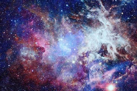 Galaxy and nebula. Elements of this Image Furnished by NASA Stock Photos