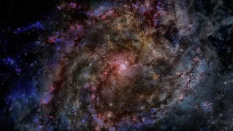 Galaxy and nebula. Elements of this Image Furnished by NASA 스톡 사진