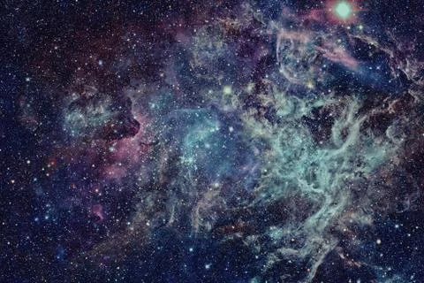 Galaxy and nebula. Elements of this Image Furnished by NASA Stock Photos