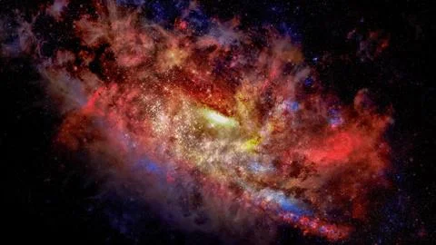 Galaxy and nebula. Elements of this Image Furnished by NASA Stock Photos