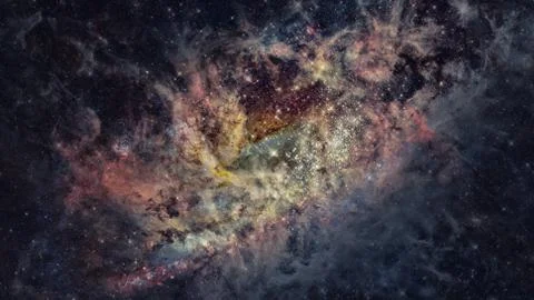 Galaxy and nebula. Elements of this Image Furnished by NASA 写真素材