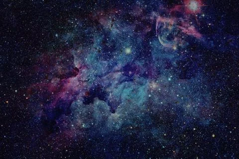 Galaxy and nebula. Elements of this Image Furnished by NASA Stock Photos