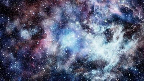 Galaxy and nebula. Elements of this Image Furnished by NASA Foto stock