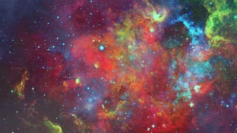 Galaxy and nebula. Elements of this Image Furnished by NASA Stock Photos