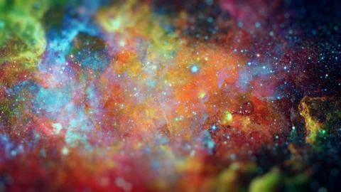 Galaxy and nebula. Elements of this Image Furnished by NASA Foto stock
