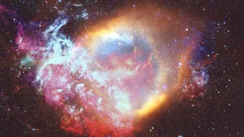Galaxy and nebula. Elements of this Image Furnished by NASA Stock Photos