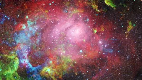 Galaxy and nebula. Elements of this Image Furnished by NASA Stock Photos