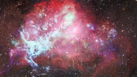 Galaxy and nebula. Elements of this Image Furnished by NASA Stock Photos