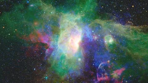 Galaxy and nebula. Elements of this Image Furnished by NASA Stock Photos