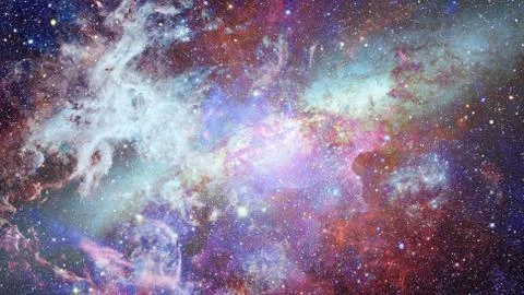 Galaxy and nebula. Elements of this Image Furnished by NASA Stock Photos
