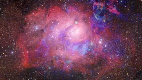 Galaxy and nebula. Elements of this Image Furnished by NASA Stock Photos