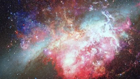 Galaxy and nebula. Elements of this Image Furnished by NASA Stock Photos