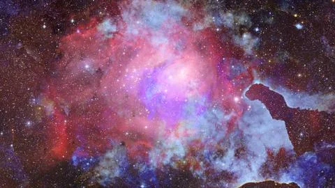 Galaxy and nebula. Elements of this Image Furnished by NASA Stock Photos