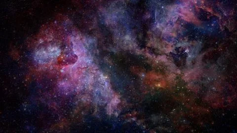 Galaxy and nebula. Elements of this Image Furnished by NASA Foto stock