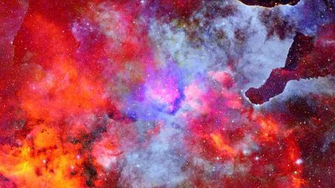 Galaxy and nebula. Elements of this Image Furnished by NASA Foto stock